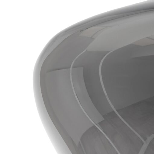 GLOBOSTAR® OVOCE 206-0032 Μοντέρνο Κρεμαστό Φωτιστικό Οροφής με Ντουί 1 x E27 AC 220-240V IP20 – Μαύρο Φιμέ – Μ20 x Π20 x Υ22cm