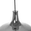 GLOBOSTAR® OVOCE 206-0032 Μοντέρνο Κρεμαστό Φωτιστικό Οροφής με Ντουί 1 x E27 AC 220-240V IP20 – Μαύρο Φιμέ – Μ20 x Π20 x Υ22cm