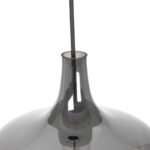 GLOBOSTAR® OVOCE 206-0032 Μοντέρνο Κρεμαστό Φωτιστικό Οροφής με Ντουί 1 x E27 AC 220-240V IP20 – Μαύρο Φιμέ – Μ20 x Π20 x Υ22cm