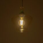 GLOBOSTAR® OVOCE 206-0033 Μοντέρνο Κρεμαστό Φωτιστικό Οροφής με Ντουί 1 x E27 AC 220-240V IP20 – Mελί – Μ20 x Π20 x Υ22cm