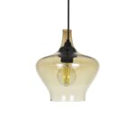 GLOBOSTAR® OVOCE 206-0033 Μοντέρνο Κρεμαστό Φωτιστικό Οροφής με Ντουί 1 x E27 AC 220-240V IP20 – Mελί – Μ20 x Π20 x Υ22cm