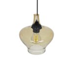GLOBOSTAR® OVOCE 206-0033 Μοντέρνο Κρεμαστό Φωτιστικό Οροφής με Ντουί 1 x E27 AC 220-240V IP20 – Mελί – Μ20 x Π20 x Υ22cm