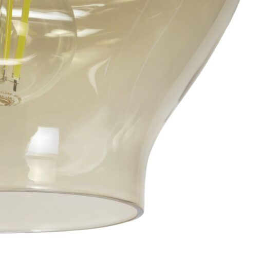 GLOBOSTAR® OVOCE 206-0033 Μοντέρνο Κρεμαστό Φωτιστικό Οροφής με Ντουί 1 x E27 AC 220-240V IP20 – Mελί – Μ20 x Π20 x Υ22cm