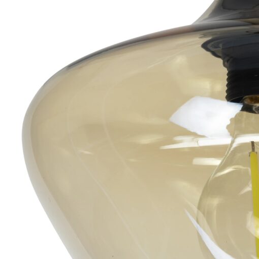 GLOBOSTAR® OVOCE 206-0033 Μοντέρνο Κρεμαστό Φωτιστικό Οροφής με Ντουί 1 x E27 AC 220-240V IP20 – Mελί – Μ20 x Π20 x Υ22cm