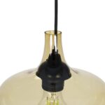 GLOBOSTAR® OVOCE 206-0033 Μοντέρνο Κρεμαστό Φωτιστικό Οροφής με Ντουί 1 x E27 AC 220-240V IP20 – Mελί – Μ20 x Π20 x Υ22cm
