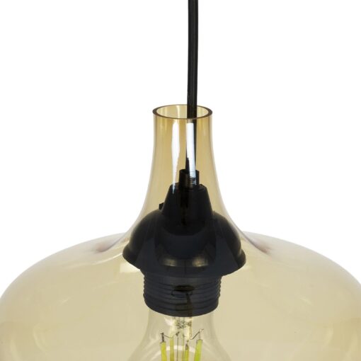 GLOBOSTAR® OVOCE 206-0033 Μοντέρνο Κρεμαστό Φωτιστικό Οροφής με Ντουί 1 x E27 AC 220-240V IP20 – Mελί – Μ20 x Π20 x Υ22cm