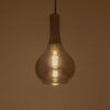 GLOBOSTAR® ΤΟΝΕ 206-0034 Μοντέρνο Κρεμαστό Φωτιστικό Οροφής με Ντουί 1 x E27 AC 220-240V IP20 – Μαύρο Φιμέ – Μ20 x Π20 x Υ36cm