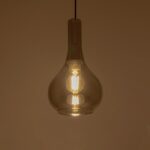 GLOBOSTAR® ΤΟΝΕ 206-0034 Μοντέρνο Κρεμαστό Φωτιστικό Οροφής με Ντουί 1 x E27 AC 220-240V IP20 – Μαύρο Φιμέ – Μ20 x Π20 x Υ36cm