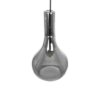GLOBOSTAR® ΤΟΝΕ 206-0034 Μοντέρνο Κρεμαστό Φωτιστικό Οροφής με Ντουί 1 x E27 AC 220-240V IP20 – Μαύρο Φιμέ – Μ20 x Π20 x Υ36cm