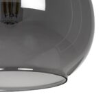 GLOBOSTAR® ΤΟΝΕ 206-0034 Μοντέρνο Κρεμαστό Φωτιστικό Οροφής με Ντουί 1 x E27 AC 220-240V IP20 – Μαύρο Φιμέ – Μ20 x Π20 x Υ36cm
