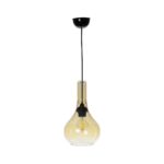 GLOBOSTAR® ΤΟΝΕ 206-0035 Μοντέρνο Κρεμαστό Φωτιστικό Οροφής με Ντουί 1 x E27 AC 220-240V IP20 – Mελί – Μ20 x Π20 x Υ36cm