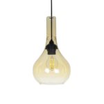 GLOBOSTAR® ΤΟΝΕ 206-0035 Μοντέρνο Κρεμαστό Φωτιστικό Οροφής με Ντουί 1 x E27 AC 220-240V IP20 – Mελί – Μ20 x Π20 x Υ36cm