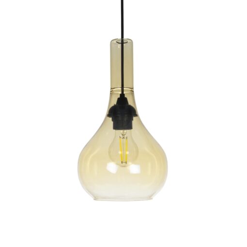 GLOBOSTAR® ΤΟΝΕ 206-0035 Μοντέρνο Κρεμαστό Φωτιστικό Οροφής με Ντουί 1 x E27 AC 220-240V IP20 – Mελί – Μ20 x Π20 x Υ36cm