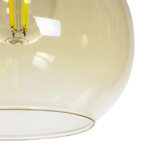 GLOBOSTAR® ΤΟΝΕ 206-0035 Μοντέρνο Κρεμαστό Φωτιστικό Οροφής με Ντουί 1 x E27 AC 220-240V IP20 – Mελί – Μ20 x Π20 x Υ36cm