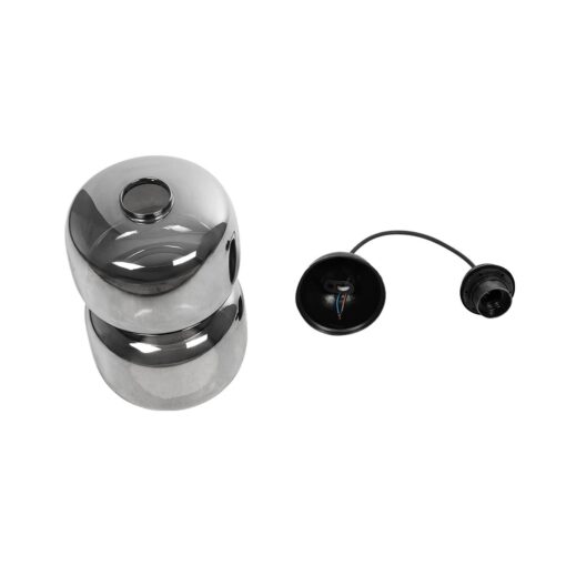 GLOBOSTAR® PIAGE 206-0036 Μοντέρνο Κρεμαστό Φωτιστικό Οροφής με Ντουί 1 x E27 AC 220-240V IP20 – Μαύρο Φιμέ – Μ18 x Π18 x Υ31cm
