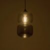 GLOBOSTAR® PIAGE 206-0036 Μοντέρνο Κρεμαστό Φωτιστικό Οροφής με Ντουί 1 x E27 AC 220-240V IP20 – Μαύρο Φιμέ – Μ18 x Π18 x Υ31cm