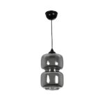 GLOBOSTAR® PIAGE 206-0036 Μοντέρνο Κρεμαστό Φωτιστικό Οροφής με Ντουί 1 x E27 AC 220-240V IP20 – Μαύρο Φιμέ – Μ18 x Π18 x Υ31cm