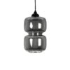 GLOBOSTAR® PIAGE 206-0036 Μοντέρνο Κρεμαστό Φωτιστικό Οροφής με Ντουί 1 x E27 AC 220-240V IP20 – Μαύρο Φιμέ – Μ18 x Π18 x Υ31cm