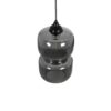 GLOBOSTAR® PIAGE 206-0036 Μοντέρνο Κρεμαστό Φωτιστικό Οροφής με Ντουί 1 x E27 AC 220-240V IP20 – Μαύρο Φιμέ – Μ18 x Π18 x Υ31cm
