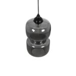GLOBOSTAR® PIAGE 206-0036 Μοντέρνο Κρεμαστό Φωτιστικό Οροφής με Ντουί 1 x E27 AC 220-240V IP20 – Μαύρο Φιμέ – Μ18 x Π18 x Υ31cm