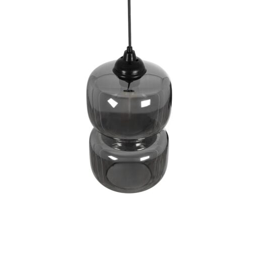 GLOBOSTAR® PIAGE 206-0036 Μοντέρνο Κρεμαστό Φωτιστικό Οροφής με Ντουί 1 x E27 AC 220-240V IP20 – Μαύρο Φιμέ – Μ18 x Π18 x Υ31cm