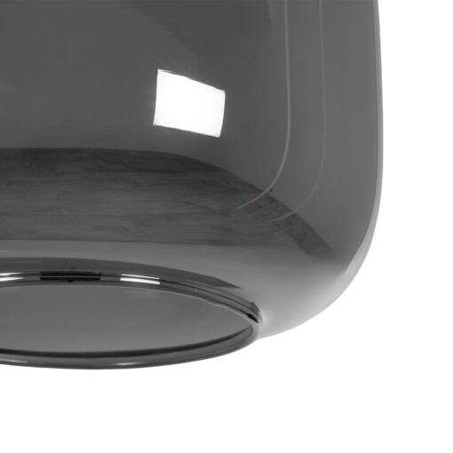 GLOBOSTAR® PIAGE 206-0036 Μοντέρνο Κρεμαστό Φωτιστικό Οροφής με Ντουί 1 x E27 AC 220-240V IP20 – Μαύρο Φιμέ – Μ18 x Π18 x Υ31cm