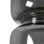 GLOBOSTAR® PIAGE 206-0036 Μοντέρνο Κρεμαστό Φωτιστικό Οροφής με Ντουί 1 x E27 AC 220-240V IP20 – Μαύρο Φιμέ – Μ18 x Π18 x Υ31cm