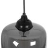 GLOBOSTAR® PIAGE 206-0036 Μοντέρνο Κρεμαστό Φωτιστικό Οροφής με Ντουί 1 x E27 AC 220-240V IP20 – Μαύρο Φιμέ – Μ18 x Π18 x Υ31cm
