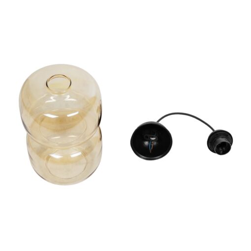 GLOBOSTAR® PIAGE 206-0037 Μοντέρνο Κρεμαστό Φωτιστικό Οροφής με Ντουί 1 x E27 AC 220-240V IP20 – Mελί – Μ17 x Π17 x Υ25cm