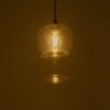 GLOBOSTAR® PIAGE 206-0037 Μοντέρνο Κρεμαστό Φωτιστικό Οροφής με Ντουί 1 x E27 AC 220-240V IP20 – Mελί – Μ17 x Π17 x Υ25cm