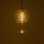 GLOBOSTAR® PIAGE 206-0037 Μοντέρνο Κρεμαστό Φωτιστικό Οροφής με Ντουί 1 x E27 AC 220-240V IP20 – Mελί – Μ17 x Π17 x Υ25cm