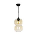 GLOBOSTAR® PIAGE 206-0037 Μοντέρνο Κρεμαστό Φωτιστικό Οροφής με Ντουί 1 x E27 AC 220-240V IP20 – Mελί – Μ17 x Π17 x Υ25cm