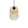 GLOBOSTAR® PIAGE 206-0037 Μοντέρνο Κρεμαστό Φωτιστικό Οροφής με Ντουί 1 x E27 AC 220-240V IP20 – Mελί – Μ17 x Π17 x Υ25cm