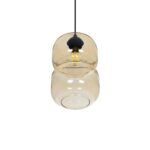GLOBOSTAR® PIAGE 206-0037 Μοντέρνο Κρεμαστό Φωτιστικό Οροφής με Ντουί 1 x E27 AC 220-240V IP20 – Mελί – Μ17 x Π17 x Υ25cm