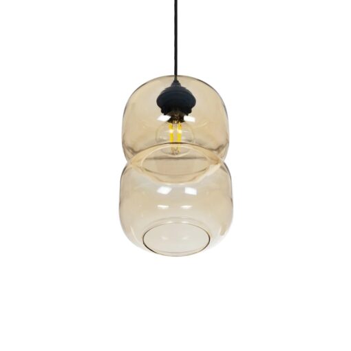 GLOBOSTAR® PIAGE 206-0037 Μοντέρνο Κρεμαστό Φωτιστικό Οροφής με Ντουί 1 x E27 AC 220-240V IP20 – Mελί – Μ17 x Π17 x Υ25cm