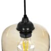 GLOBOSTAR® PIAGE 206-0037 Μοντέρνο Κρεμαστό Φωτιστικό Οροφής με Ντουί 1 x E27 AC 220-240V IP20 – Mελί – Μ17 x Π17 x Υ25cm