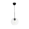 GLOBOSTAR® BALU 206-0038 Μοντέρνο Κρεμαστό Φωτιστικό Οροφής με Ντουί 1 x E27 AC 220-240V IP20 – Διάφανο – Μ20 x Π20 x Υ18cm