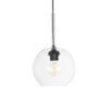 GLOBOSTAR® BALU 206-0038 Μοντέρνο Κρεμαστό Φωτιστικό Οροφής με Ντουί 1 x E27 AC 220-240V IP20 – Διάφανο – Μ20 x Π20 x Υ18cm