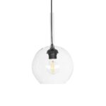 GLOBOSTAR® BALU 206-0038 Μοντέρνο Κρεμαστό Φωτιστικό Οροφής με Ντουί 1 x E27 AC 220-240V IP20 – Διάφανο – Μ20 x Π20 x Υ18cm