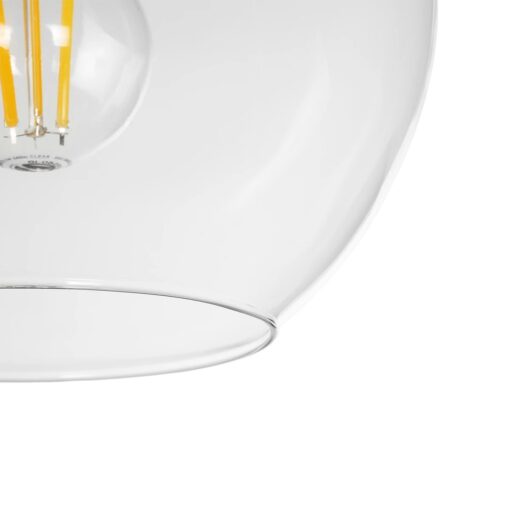 GLOBOSTAR® BALU 206-0038 Μοντέρνο Κρεμαστό Φωτιστικό Οροφής με Ντουί 1 x E27 AC 220-240V IP20 – Διάφανο – Μ20 x Π20 x Υ18cm