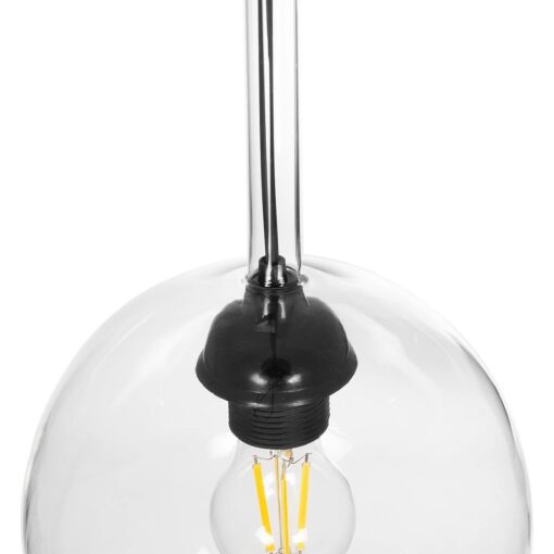 GLOBOSTAR® BALU 206-0038 Μοντέρνο Κρεμαστό Φωτιστικό Οροφής με Ντουί 1 x E27 AC 220-240V IP20 – Διάφανο – Μ20 x Π20 x Υ18cm