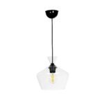 GLOBOSTAR® BALU 206-0039 Μοντέρνο Κρεμαστό Φωτιστικό Οροφής με Ντουί 1 x E27 AC 220-240V IP20 – Διάφανο – Μ22 x Π22 x Υ22cm