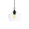 GLOBOSTAR® BALU 206-0039 Μοντέρνο Κρεμαστό Φωτιστικό Οροφής με Ντουί 1 x E27 AC 220-240V IP20 – Διάφανο – Μ22 x Π22 x Υ22cm
