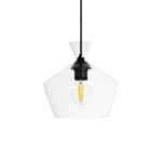GLOBOSTAR® BALU 206-0039 Μοντέρνο Κρεμαστό Φωτιστικό Οροφής με Ντουί 1 x E27 AC 220-240V IP20 – Διάφανο – Μ22 x Π22 x Υ22cm