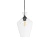 GLOBOSTAR® BALU 206-0040 Μοντέρνο Κρεμαστό Φωτιστικό Οροφής με Ντουί 1 x E27 AC 220-240V IP20 – Διάφανο – Μ20 x Π20 x Υ32cm