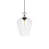 GLOBOSTAR® BALU 206-0040 Μοντέρνο Κρεμαστό Φωτιστικό Οροφής με Ντουί 1 x E27 AC 220-240V IP20 – Διάφανο – Μ20 x Π20 x Υ32cm
