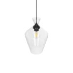 GLOBOSTAR® BALU 206-0040 Μοντέρνο Κρεμαστό Φωτιστικό Οροφής με Ντουί 1 x E27 AC 220-240V IP20 – Διάφανο – Μ20 x Π20 x Υ32cm