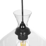 GLOBOSTAR® BALU 206-0040 Μοντέρνο Κρεμαστό Φωτιστικό Οροφής με Ντουί 1 x E27 AC 220-240V IP20 – Διάφανο – Μ20 x Π20 x Υ32cm