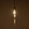 GLOBOSTAR® BALU 206-0041 Μοντέρνο Κρεμαστό Φωτιστικό Οροφής με Ντουί 1 x E27 AC 220-240V IP20 – Διάφανο – Μ15 x Π15 x Υ40cm