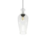 GLOBOSTAR® BALU 206-0041 Μοντέρνο Κρεμαστό Φωτιστικό Οροφής με Ντουί 1 x E27 AC 220-240V IP20 – Διάφανο – Μ15 x Π15 x Υ40cm